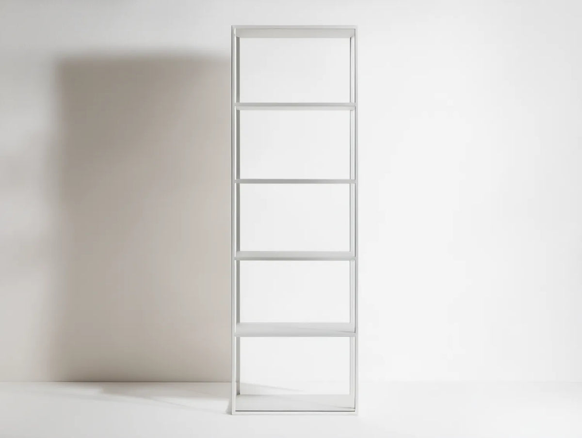 Biały stalowy regał 180 x 50 x 30 cm z 5 półkami