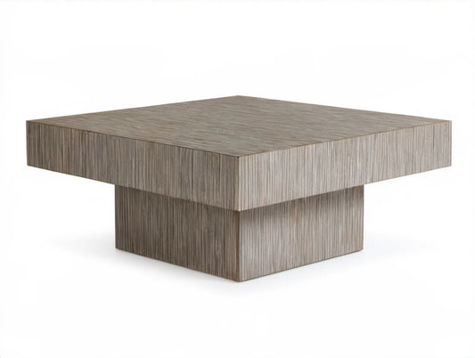 Kwadratowy stolik kawowy z płyty MDF 80 x 80 x 35 cm, szarobrązowy